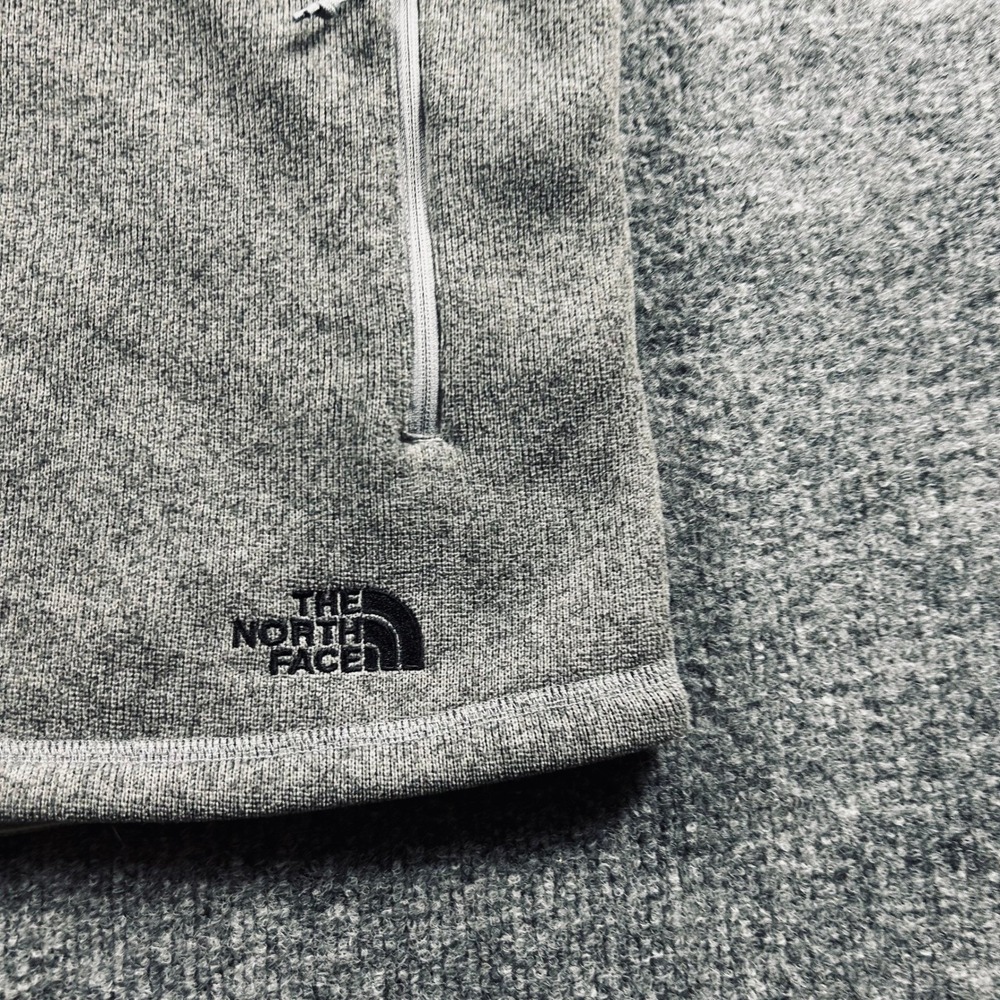 The North Face Mens Gordon Lyons Fleece Vest Grey Full Zip XL Intrepid Logo - Picture 6 of 10